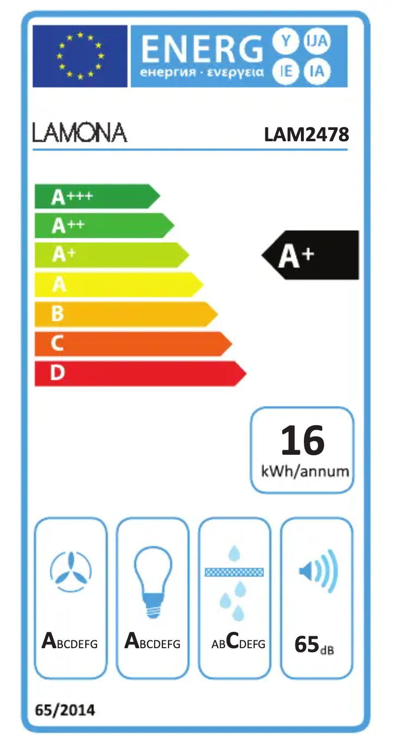 Page n°1 - Label énergétique Lamona LAM2478