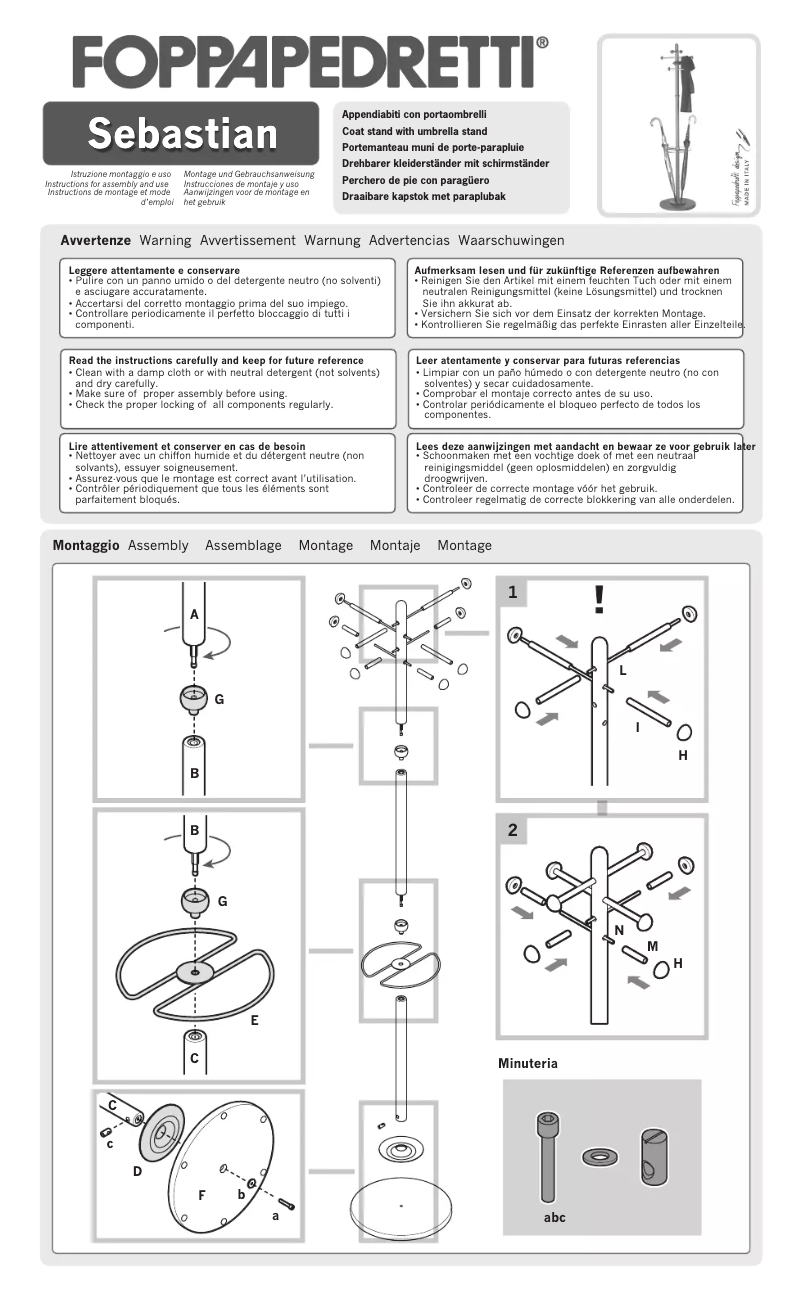 Page 1 de la notice Manuel utilisateur Foppapedretti Sebastian