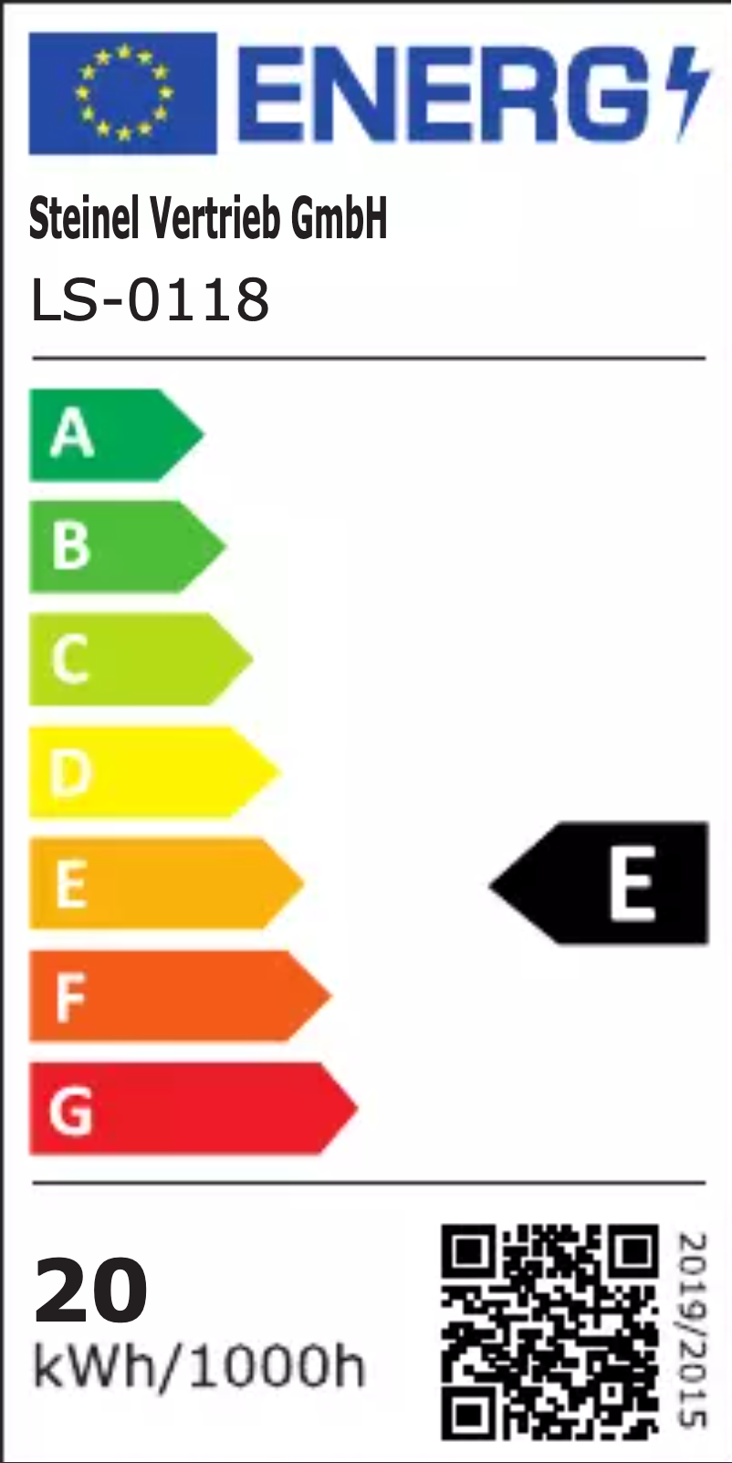 Page n°1 - Label énergétique Steinel XLED PRO 240 S