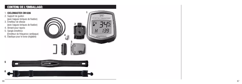 Page 1 de la notice Manuel utilisateur Ciclo CicloMaster CM 628i