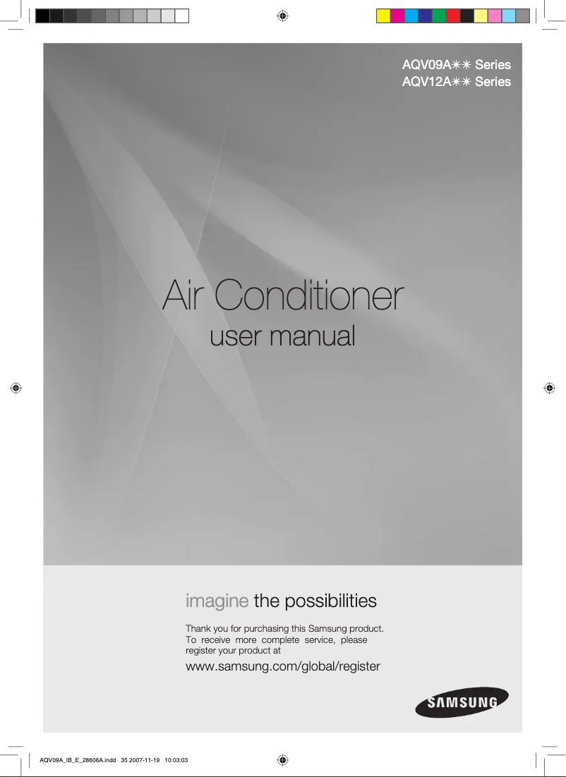 Page n°1 - Manuel utilisateur Samsung AQV09ASAX