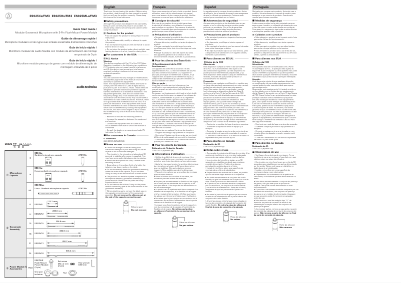 Image de la première page du manuel de l'appareil ES925/FM3
