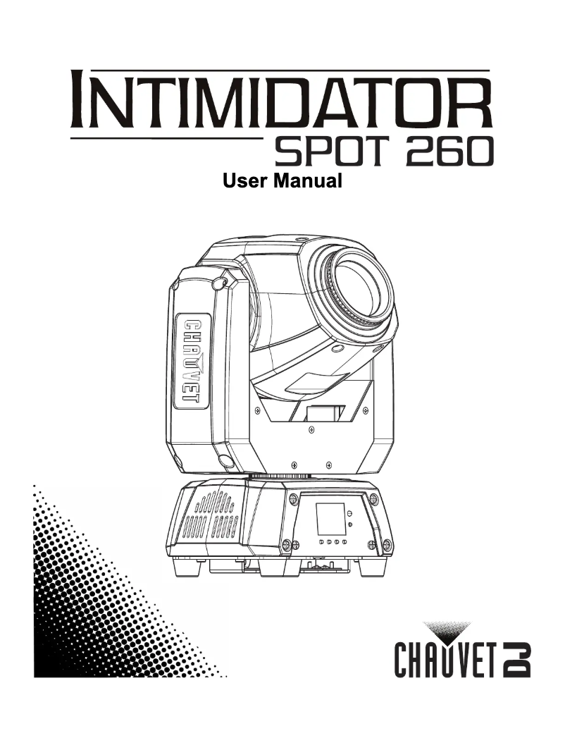 Page n°1 - Manuel utilisateur Chauvet Intimidator Spot 260