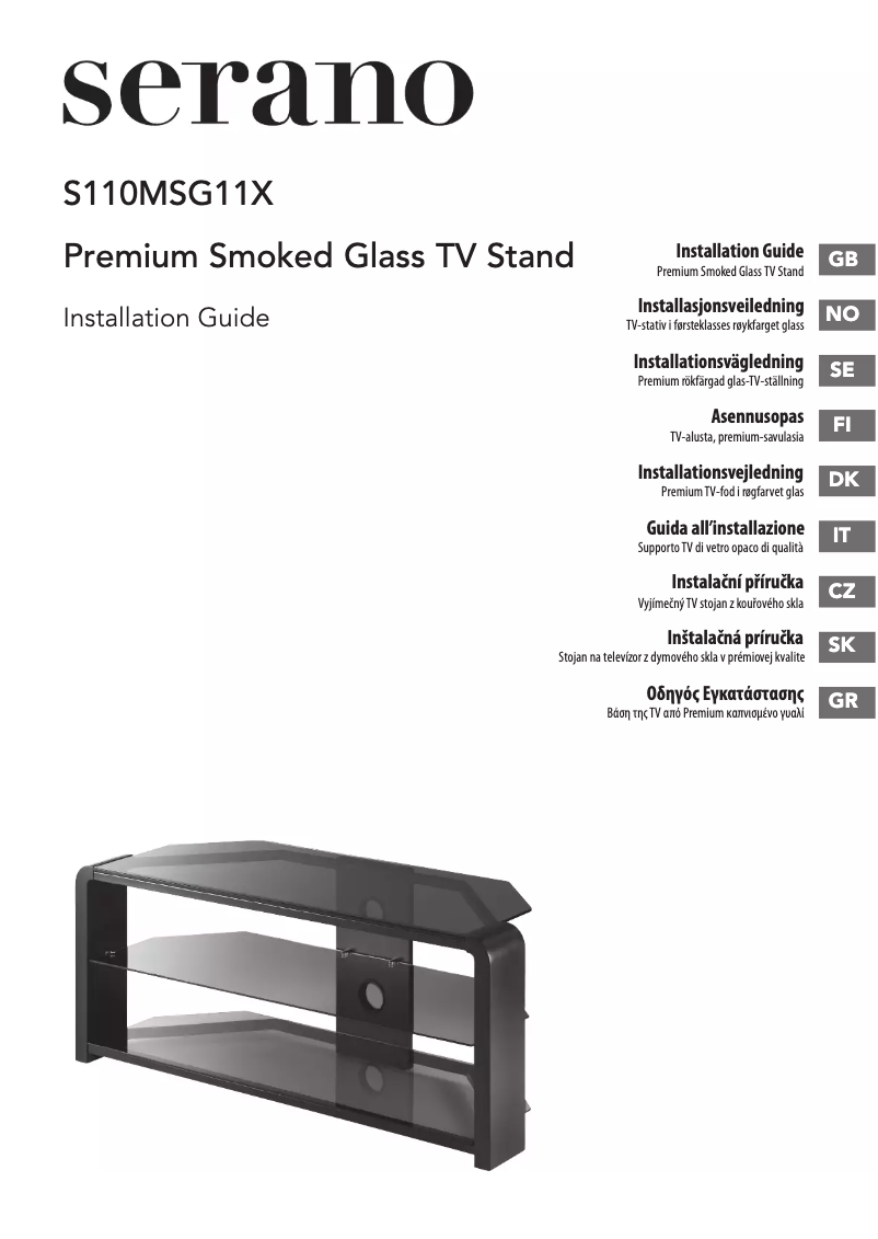 Page 1 de la notice Manuel utilisateur Serano S110MSG11X