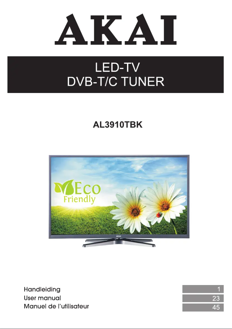 Page 1 de la notice Manuel utilisateur AKAI AL3910TBK