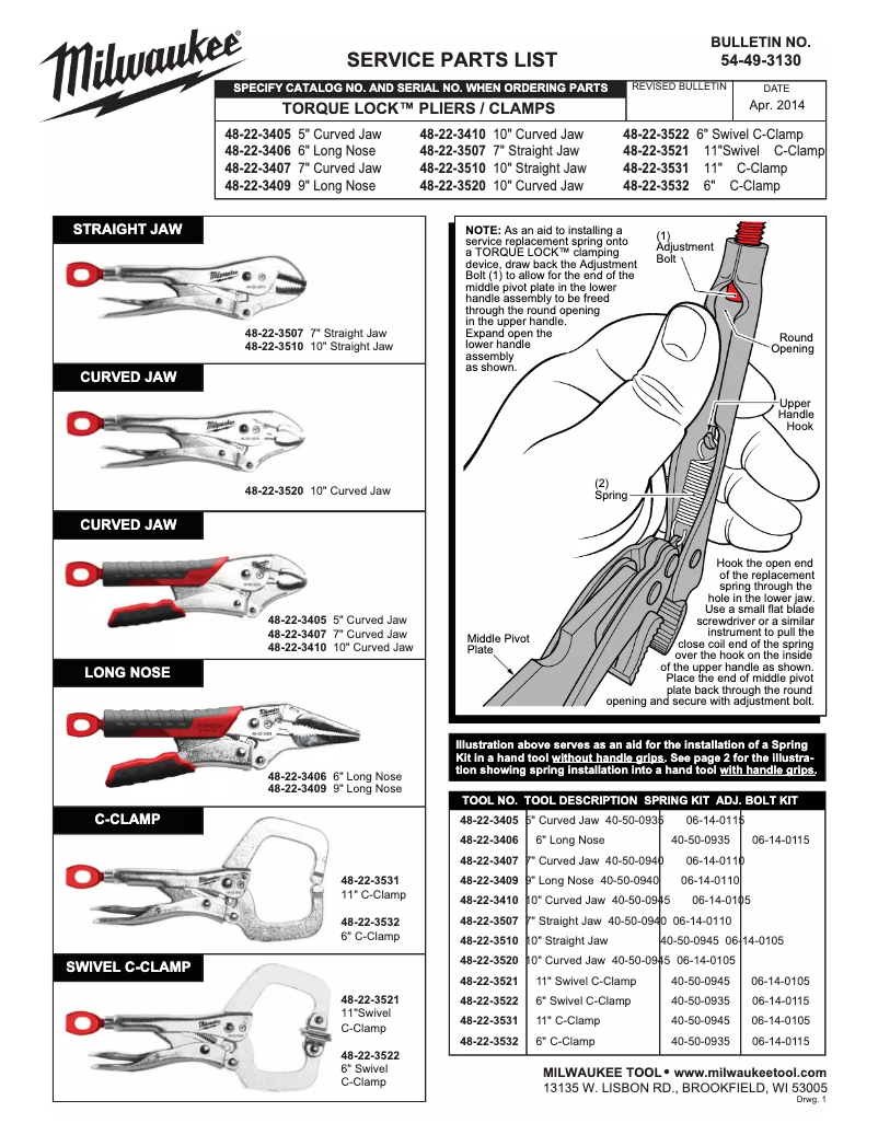 Page n°1 - Manuel utilisateur Milwaukee 48-22-3540