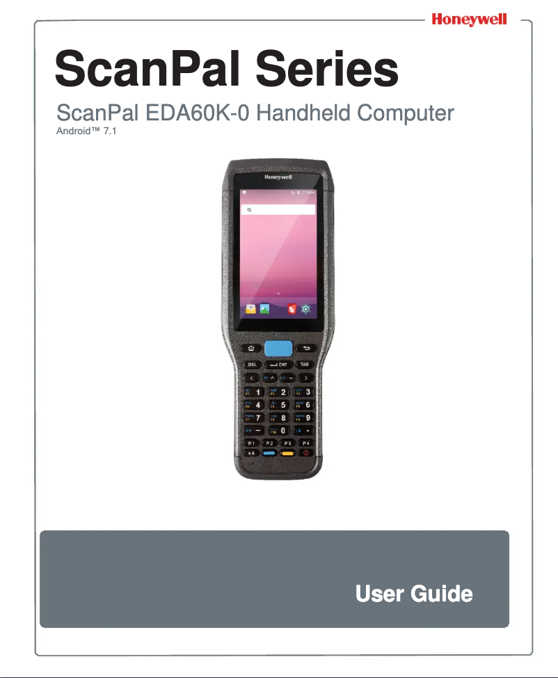 Page 1 de la notice Manuel utilisateur Honeywell ScanPal EDA60K