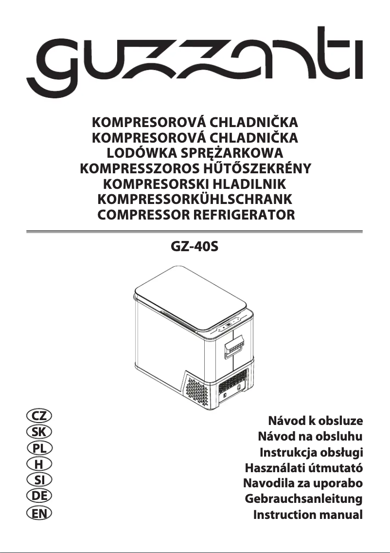 Page 1 de la notice Manuel utilisateur Guzzanti GZ-40S