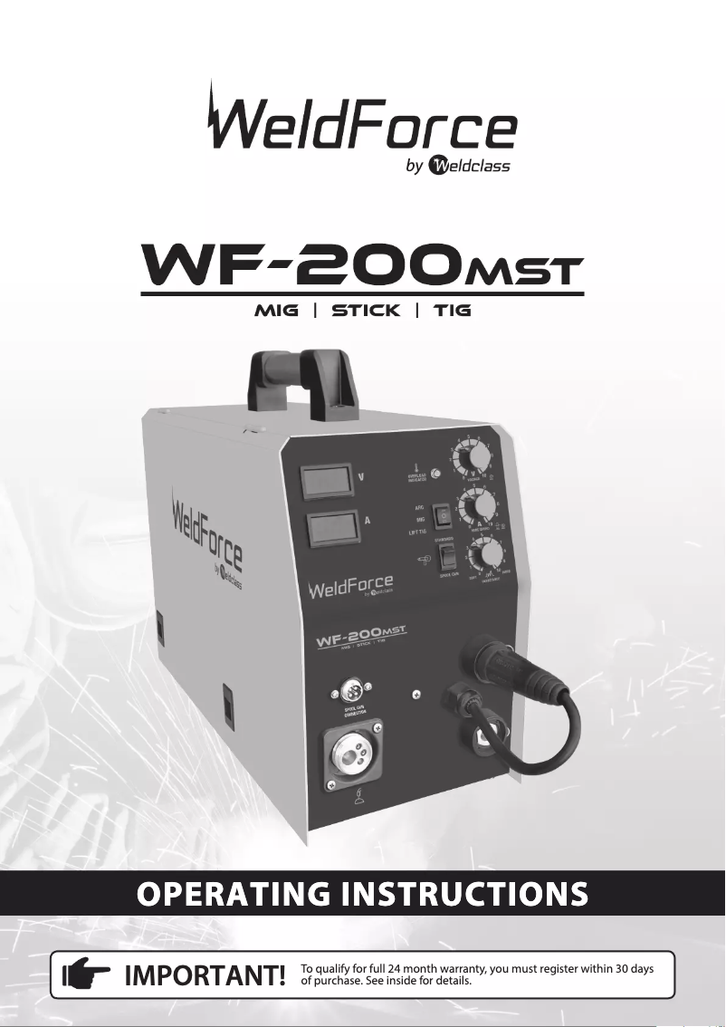 Image de la première page du manuel de l'appareil Weldforce 200MST