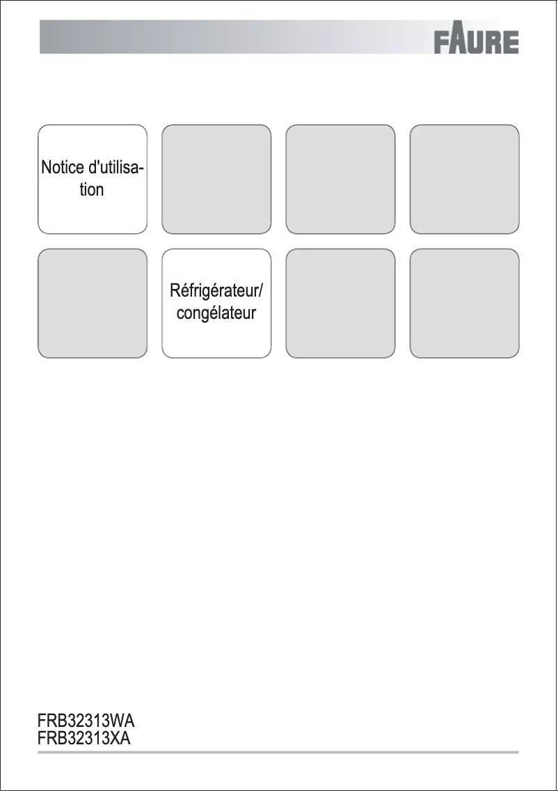 Image de la première page du manuel de l'appareil FRB32313WA
