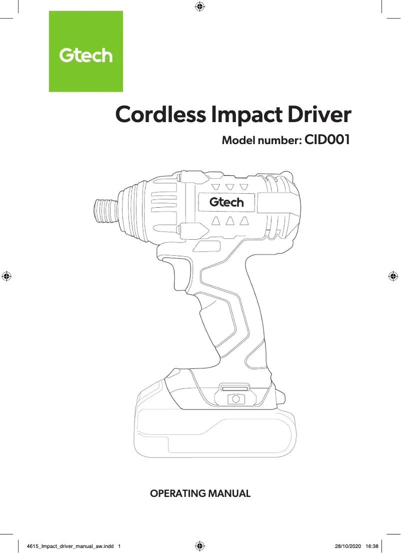 Page 1 de la notice Manuel utilisateur G-Technology CID001