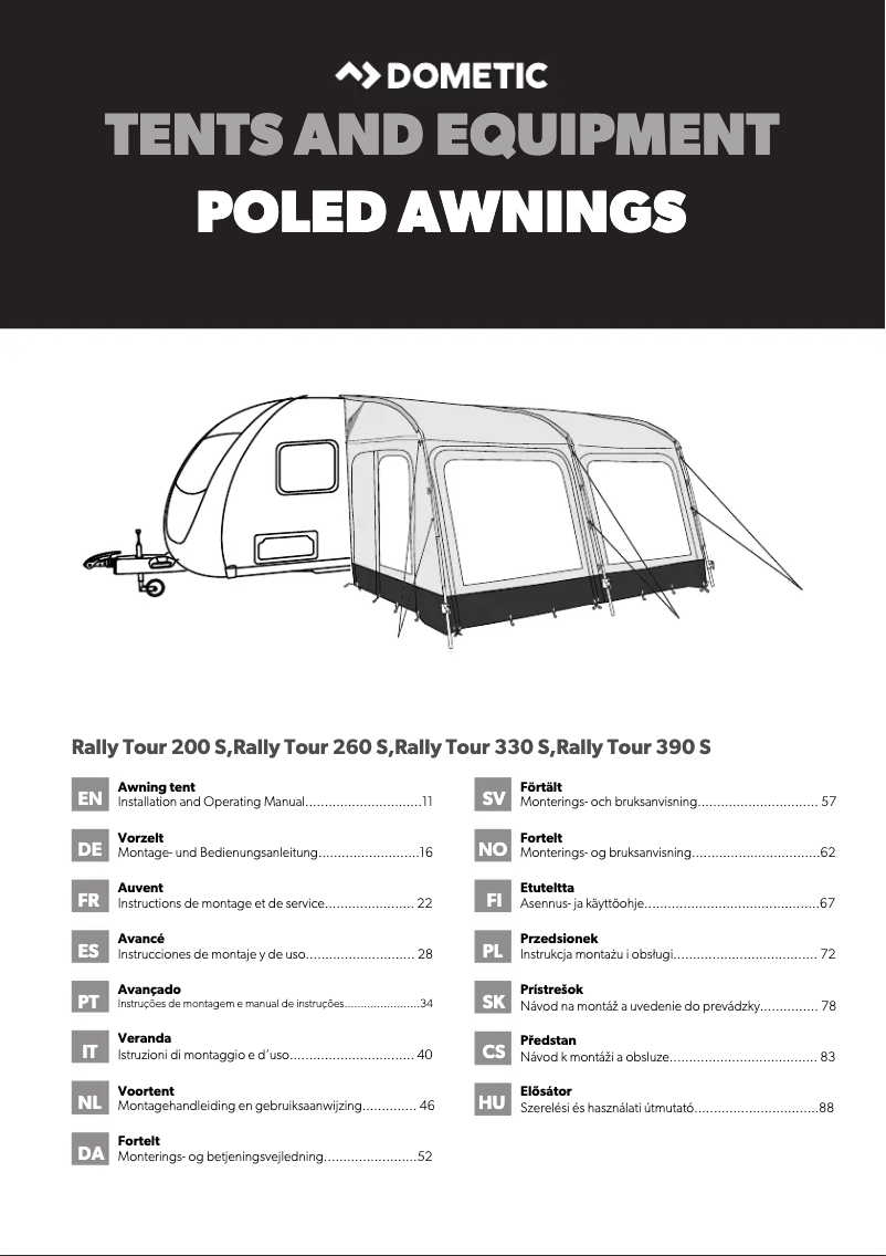 Imagen de la primera página del manual del dispositivo Rally Tour 390 S