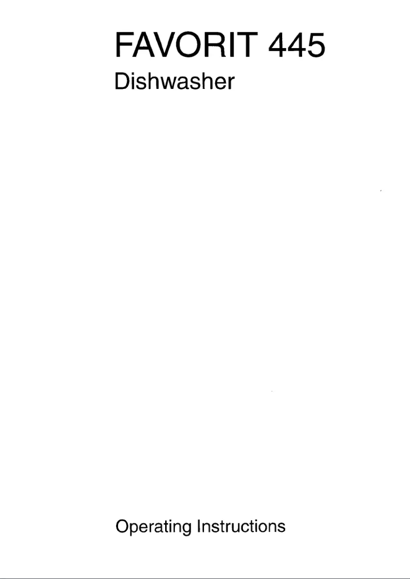 Página 1 del manual Manual de usuario AEG Favorit 445 W
