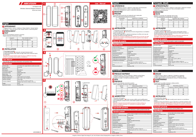 Page n°1 - Guide de démarrage rapide Hikvision DS-PDMCX-E-WB