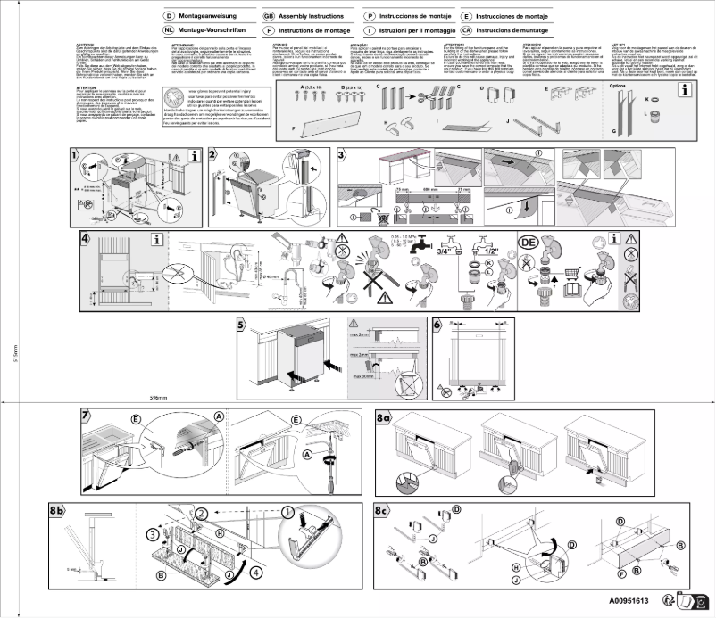 Page 1 de la notice Guide d'installation AEG FUE53610ZM