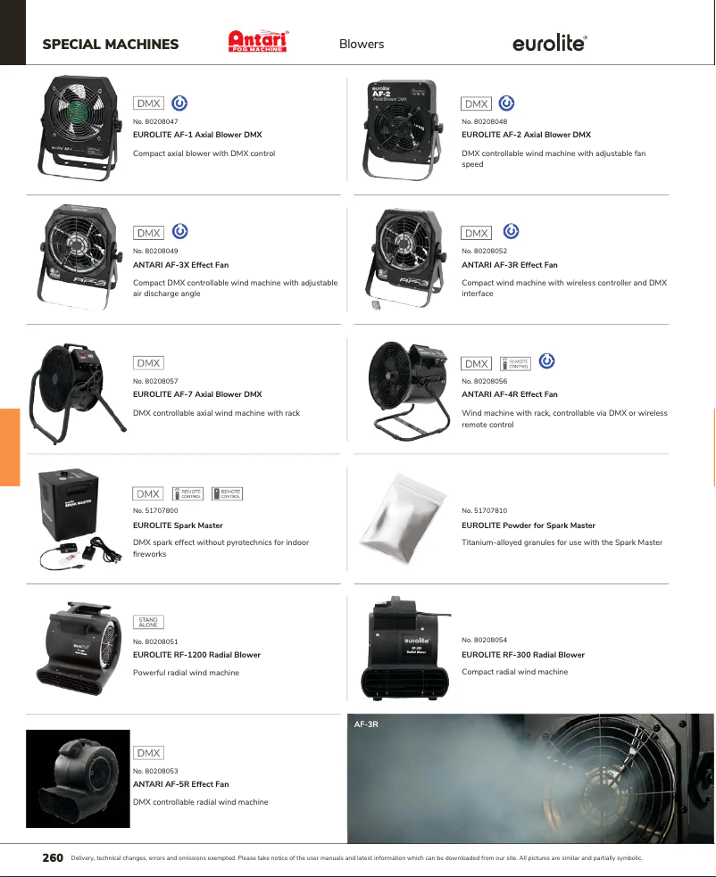 Page 1 de la notice Catalogue Antari AF-4R