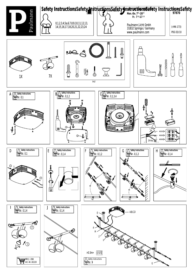 Page 1 de la notice Manuel utilisateur Paulmann Sphere 978.70