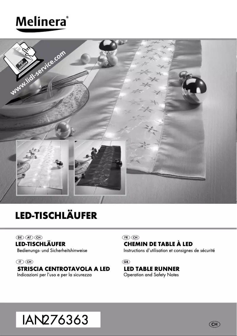 Page 1 de la notice Manuel utilisateur Melinera IAN 276363