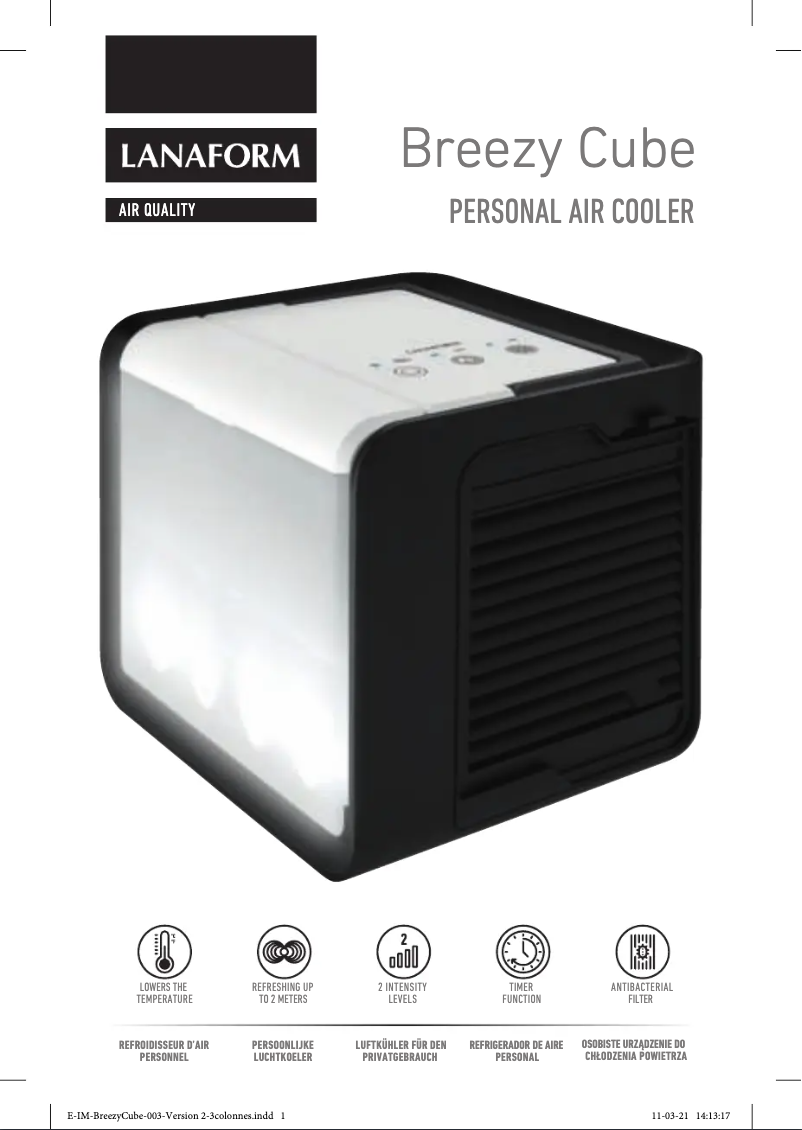 Page n°1 - Manuel utilisateur Lanaform Breezy Cube