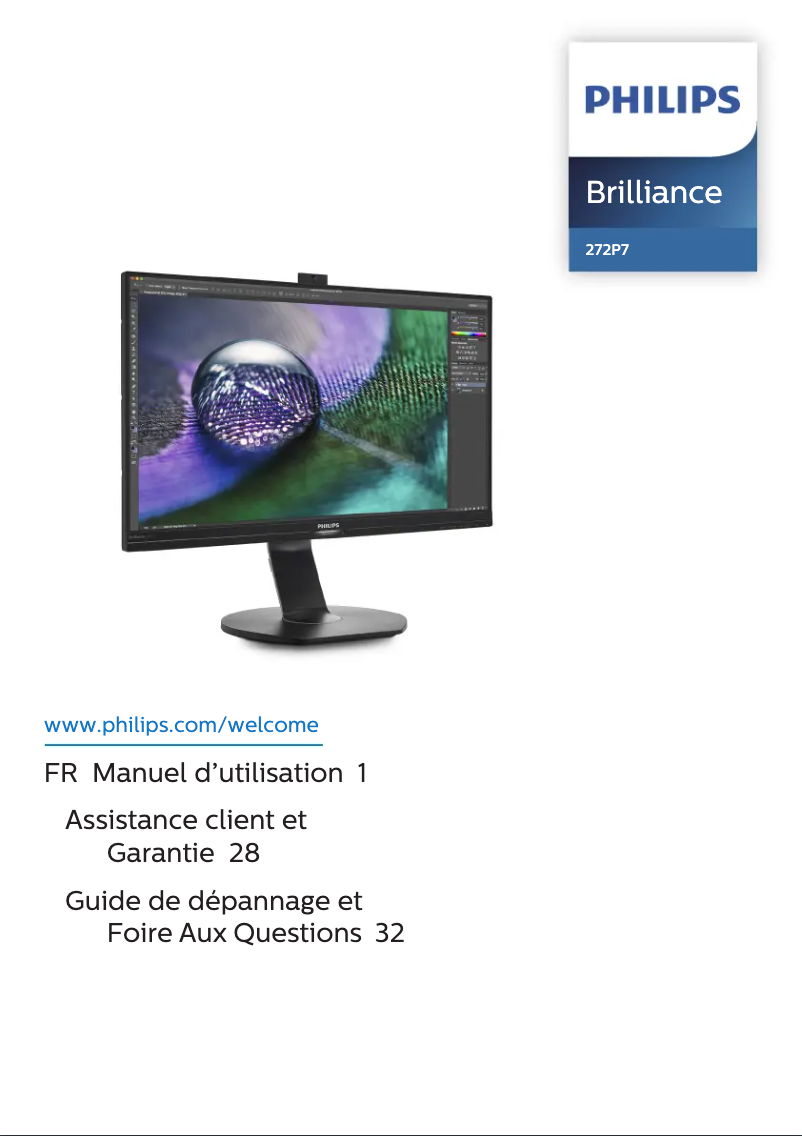 Imagen de la primera página del manual del dispositivo Brilliance P-line 272P7VPTKEB