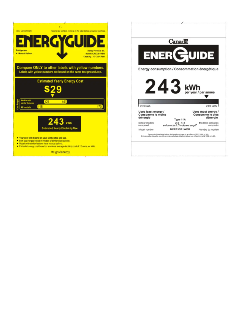 Image de la première page du manuel de l'appareil DCR033B1WDB