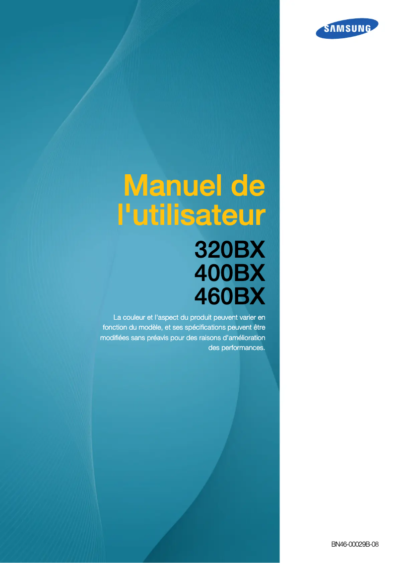 Image de la première page du manuel de l'appareil SyncMaster 320BX