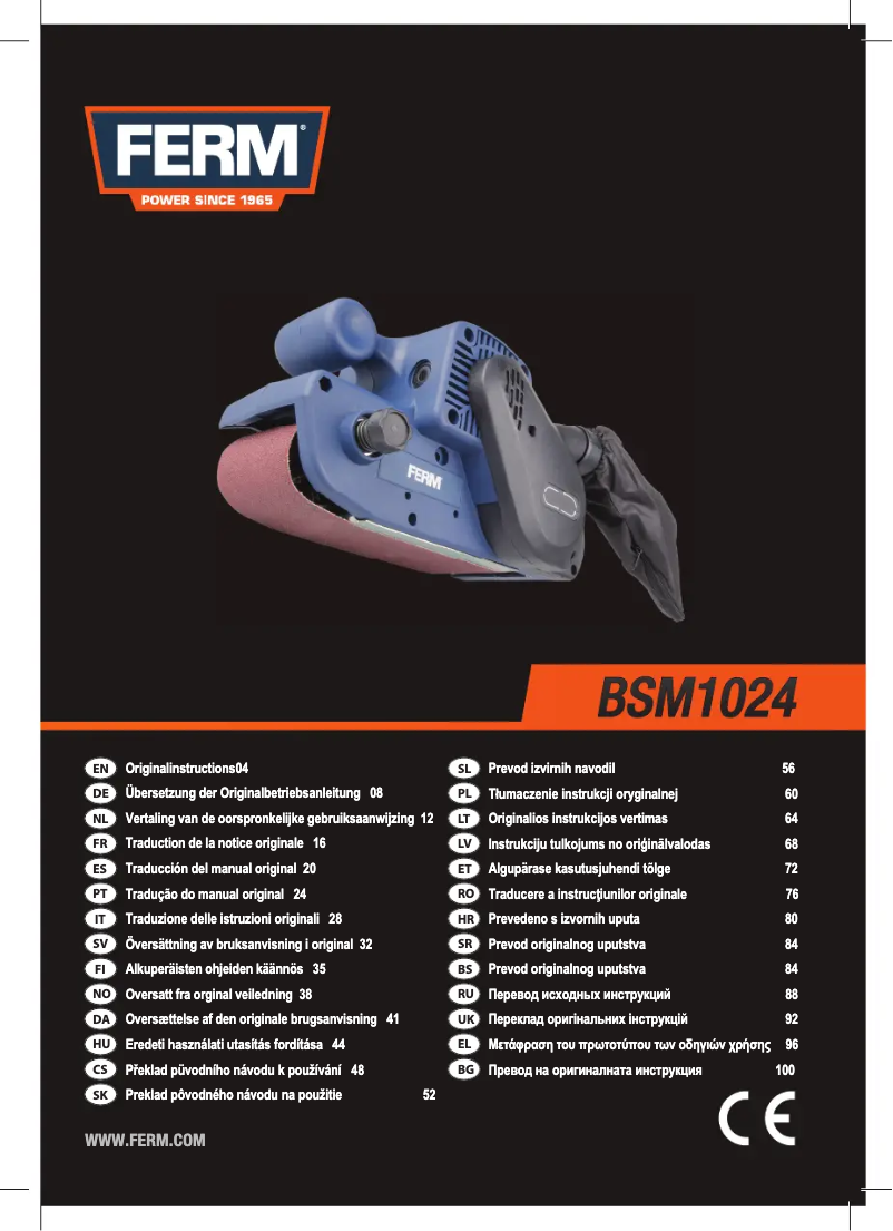 Page 1 de la notice Manuel utilisateur Ferm BSM1024