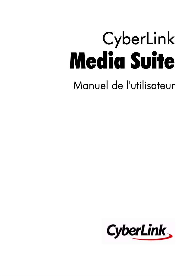 Page 1 de la notice Manuel utilisateur Cyberlink Media Suite 8