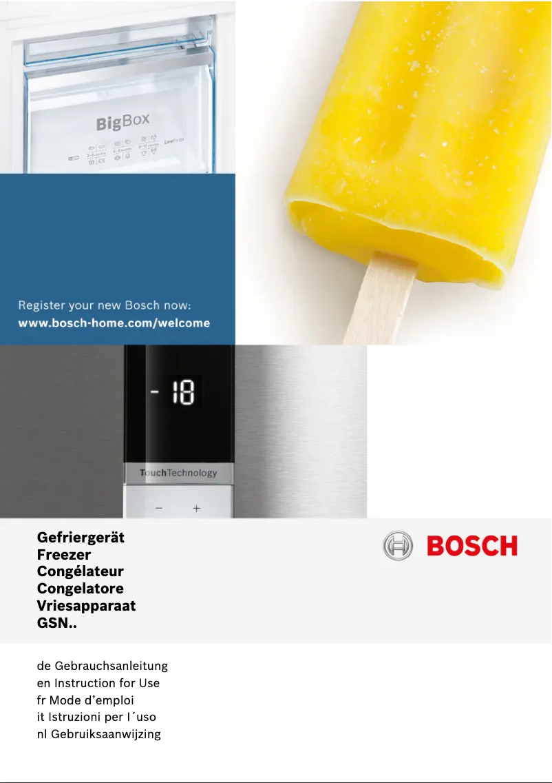Page n°1 - Manuel utilisateur Bosch GSN58AW41H
