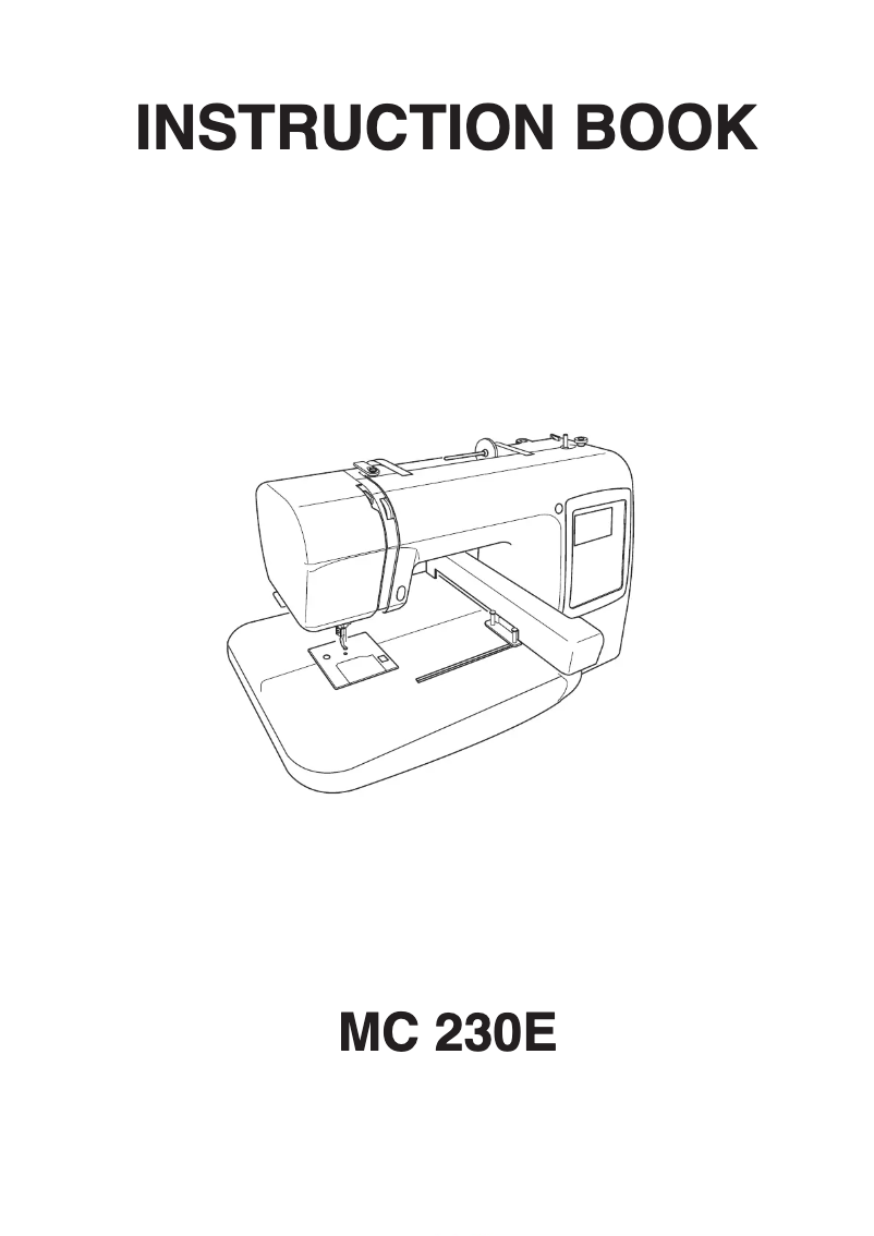 Page 1 de la notice Fiche technique Janome Memory Craft 230E