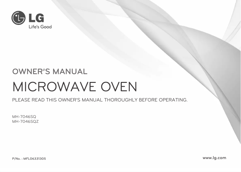 Page n°1 - Manuel utilisateur LG MH-7046SQZ