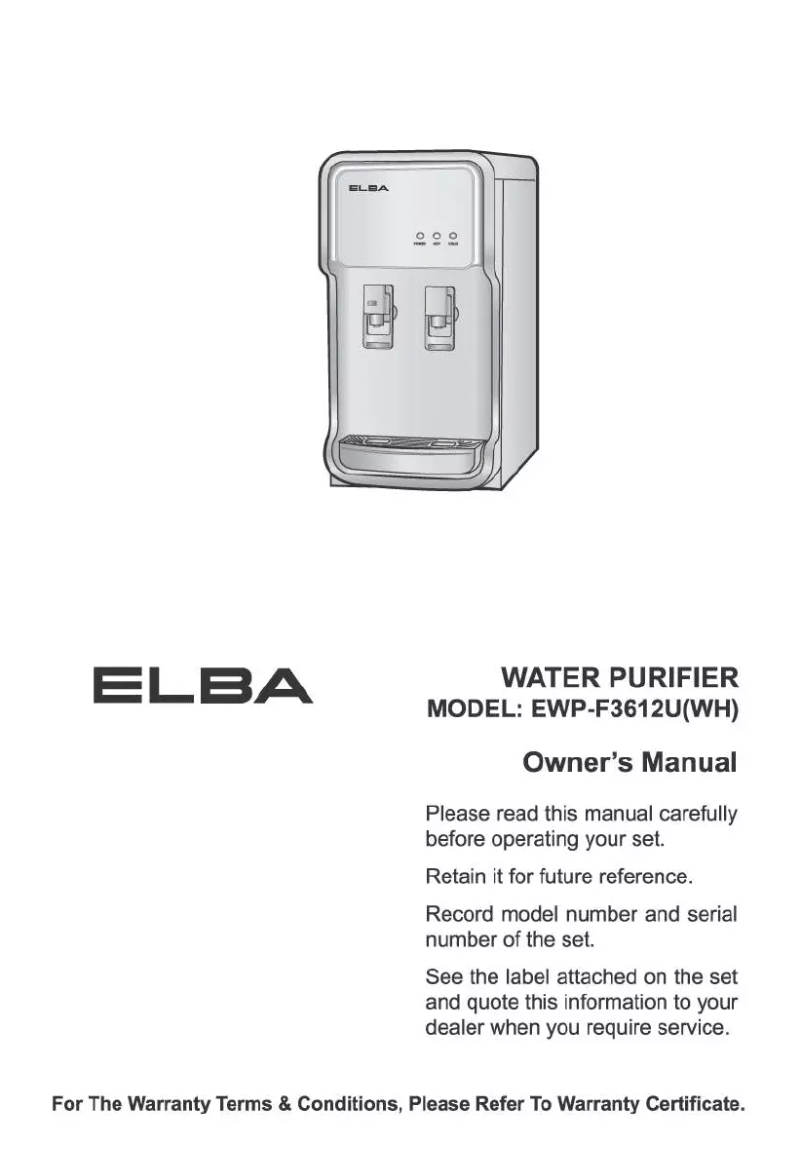 Page 1 de la notice Manuel utilisateur Elba EWP-F3612U(WH)