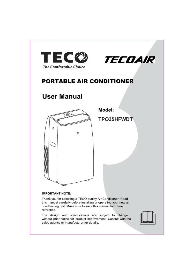 Page 1 de la notice Manuel utilisateur Teco TPO35HFWDT