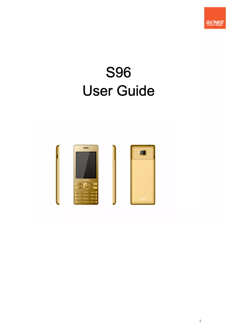 Page n°1 - Manuel utilisateur Gionee S96