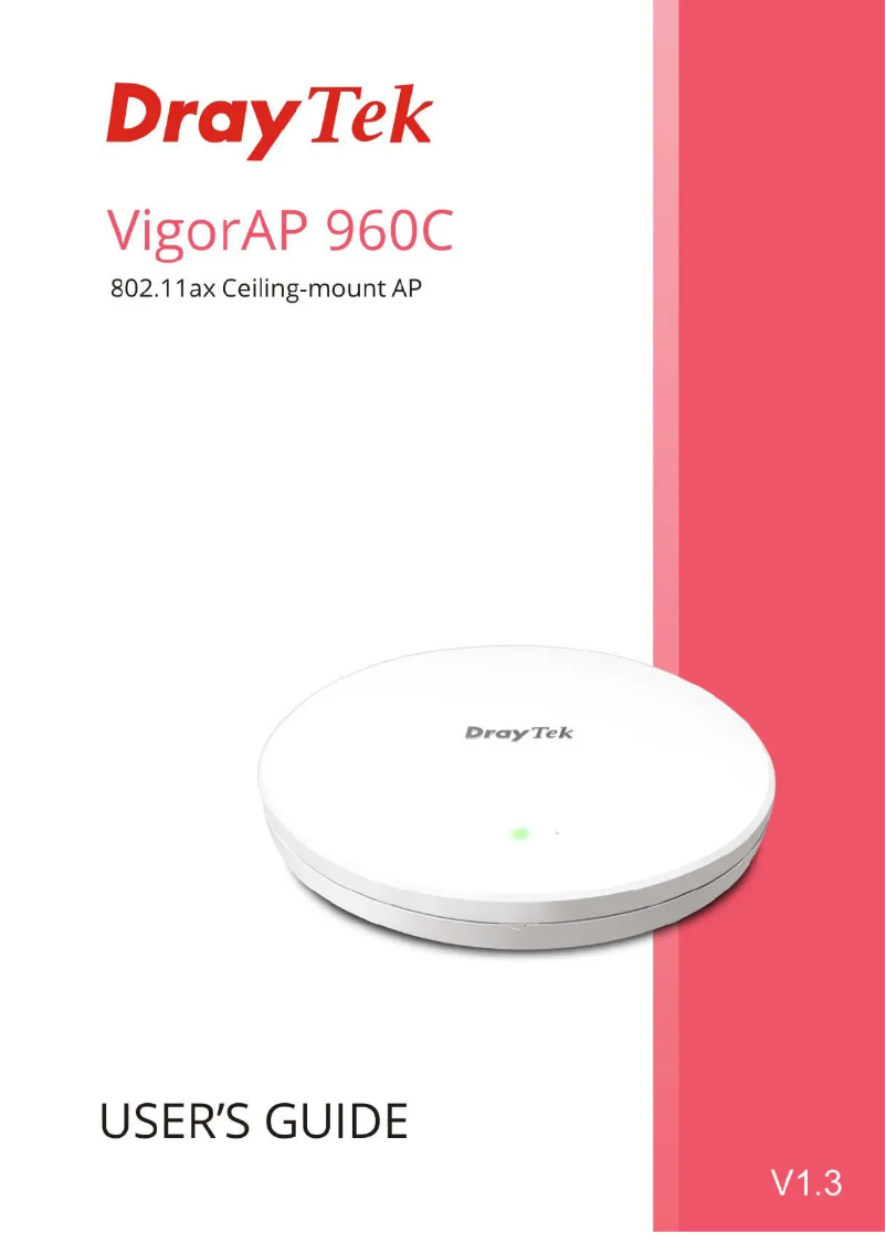 Page n°1 - Manuel utilisateur Draytek VigorAP 960C