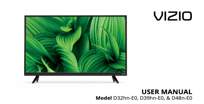 Page 1 de la notice Manuel utilisateur VIZIO D32HN-E0