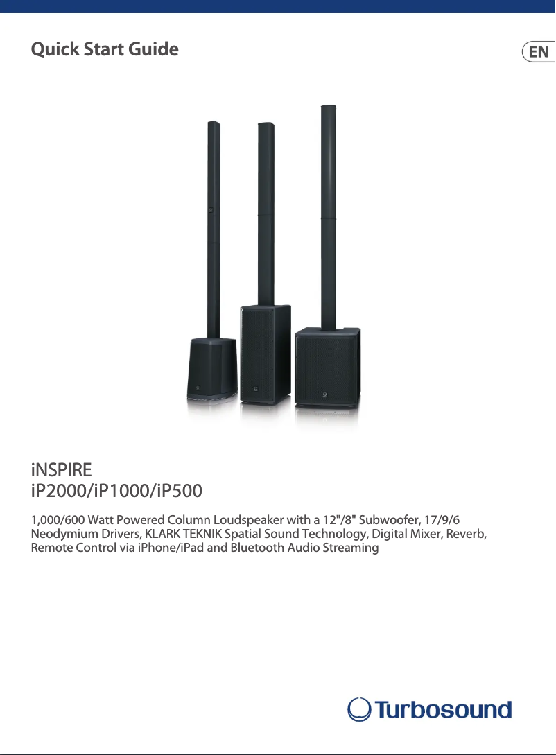 Página 1 del manual Manual de usuario Turbosound iNSPIRE iP500 V2