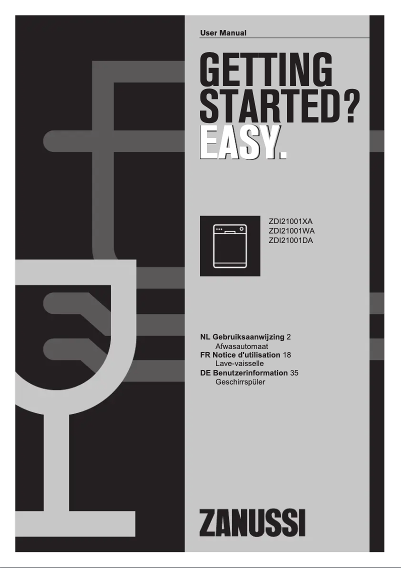 Image de la première page du manuel de l'appareil ZDI21001XA