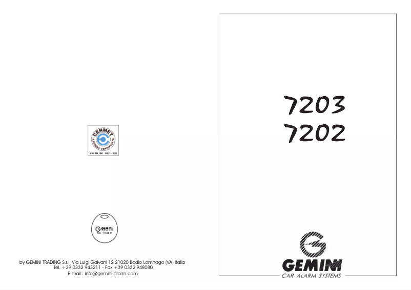 Página 1 del manual Manual de usuario Gemini 7202