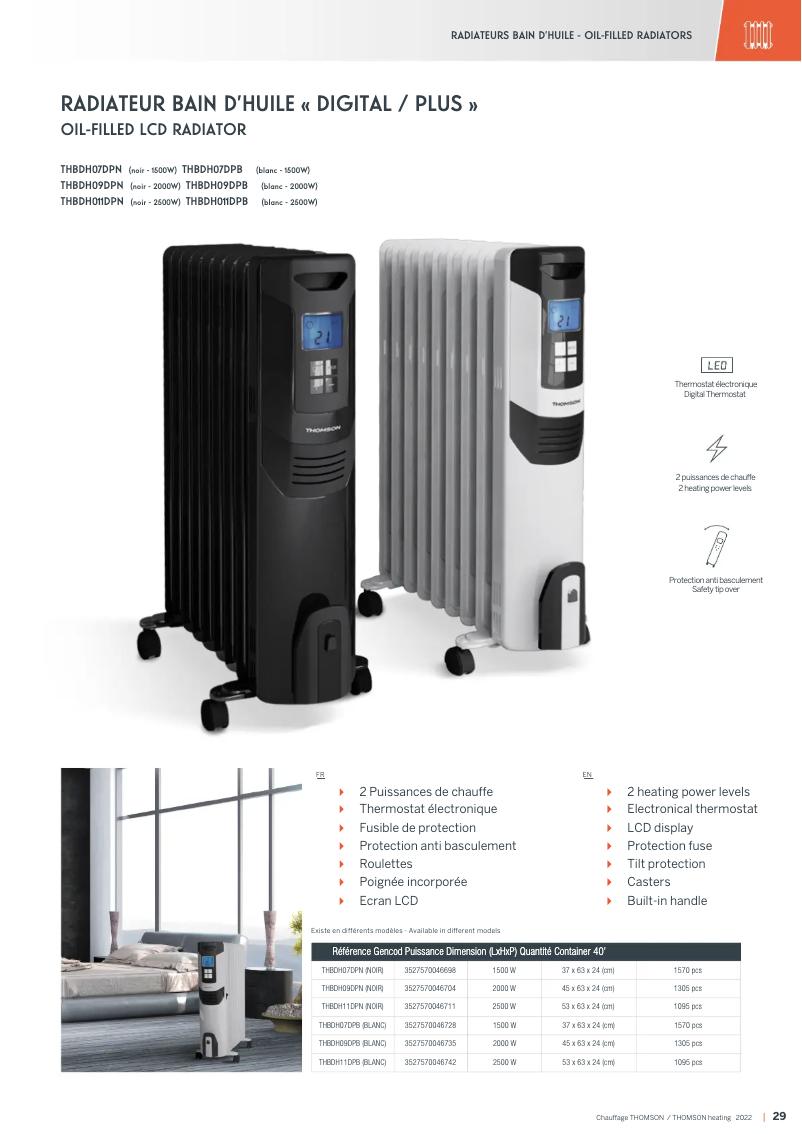 Page n°1 - Fiche technique Thomson THBDH07DPB