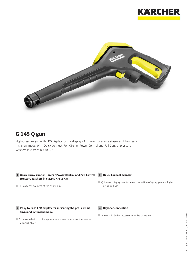 Página 1 del manual Manual de usuario Kärcher G 145 Q