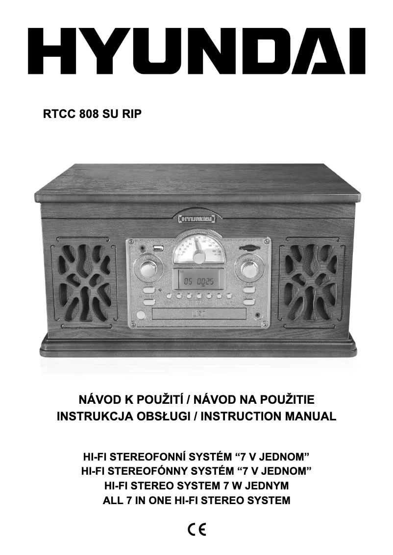 Image de la première page du manuel de l'appareil RTCC 808 SURIP