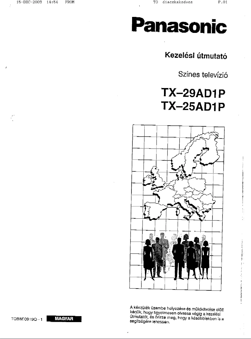 Imagen de la primera página del manual del dispositivo TX-29AD1P