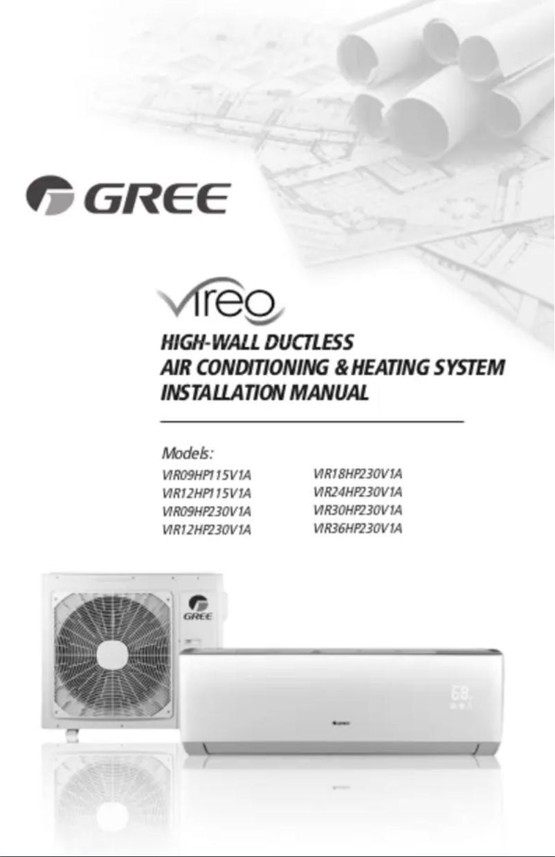 Page 1 de la notice Manuel utilisateur Gree VIR36HP230V1BO