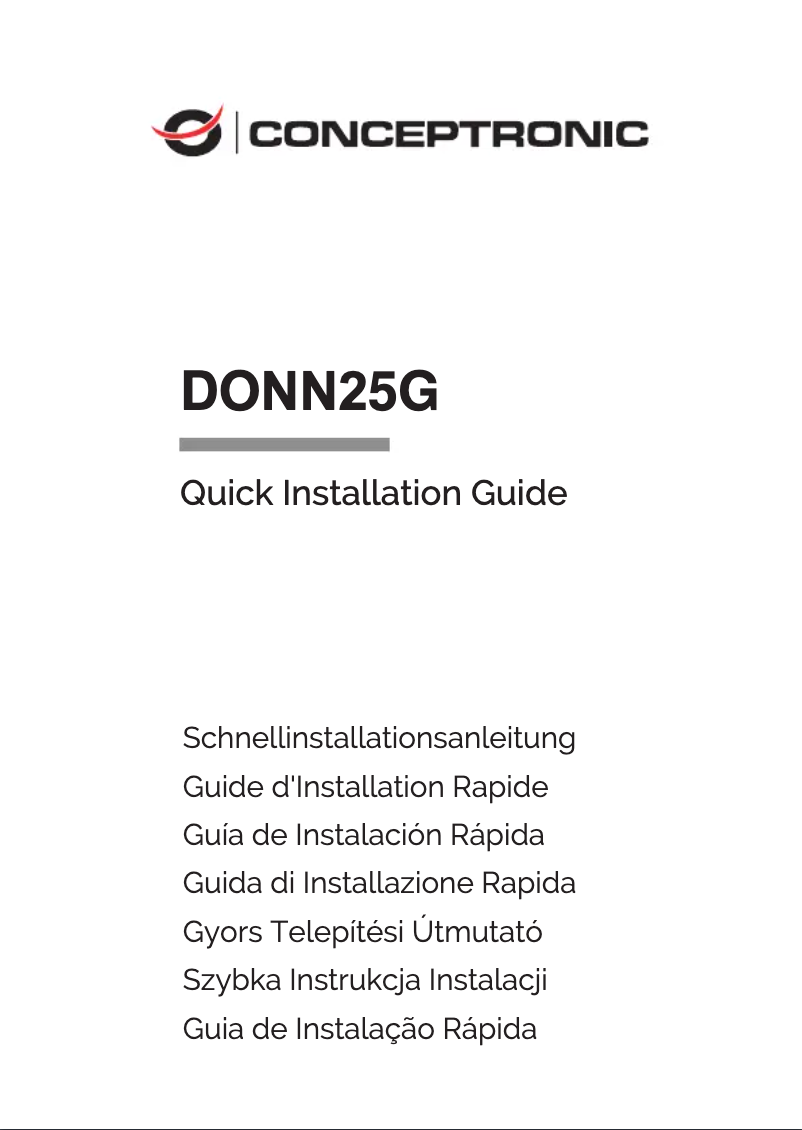 Page 1 de la notice Manuel utilisateur Conceptronic DONN25G