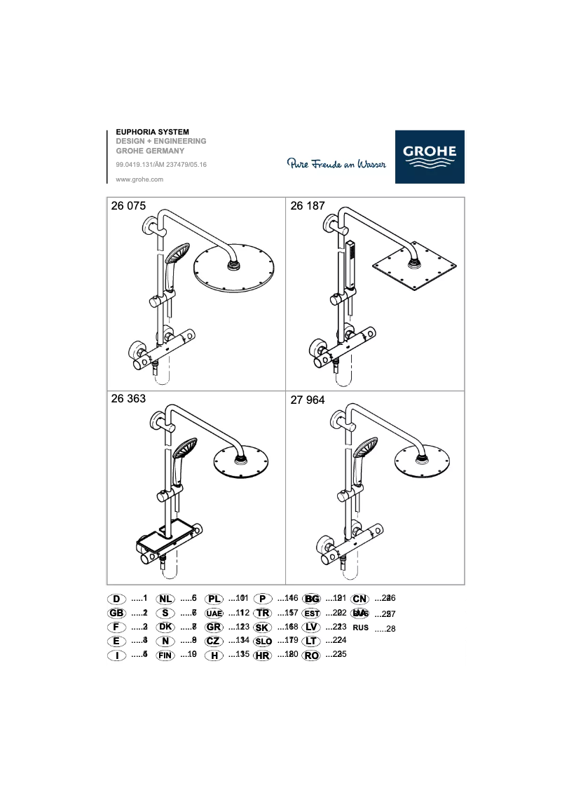 Page 1 de la notice Manuel utilisateur Grothe Euphoria XXL
