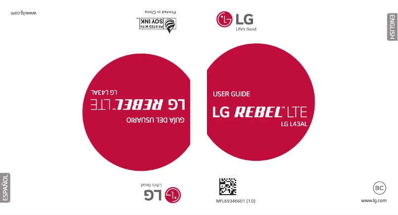 Page 1 de la notice Manuel utilisateur LG Rebel