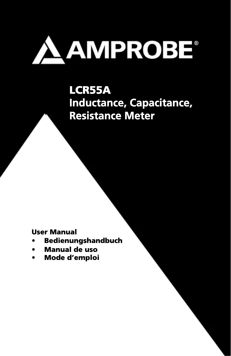 Page 1 de la notice Manuel utilisateur Amprobe LCR55A