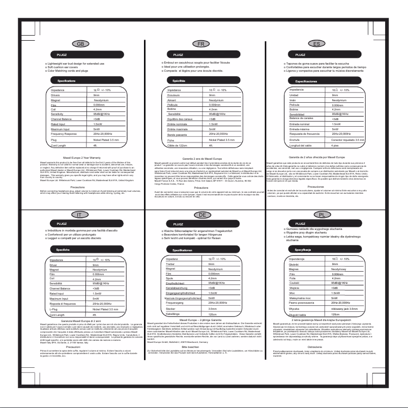 Page 1 de la notice Manuel utilisateur Maxell Plugz