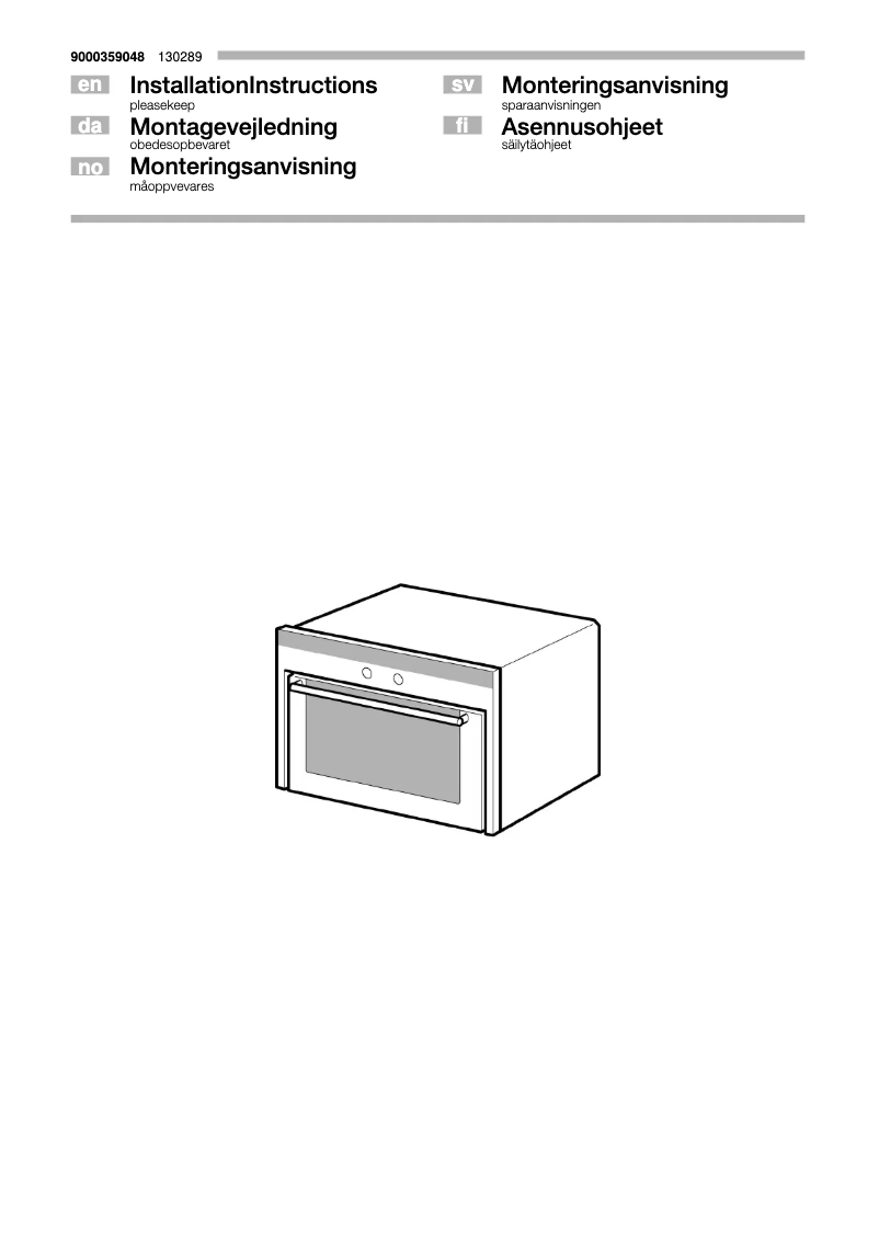 Page n°1 - Guide d'installation Siemens HF35M562B